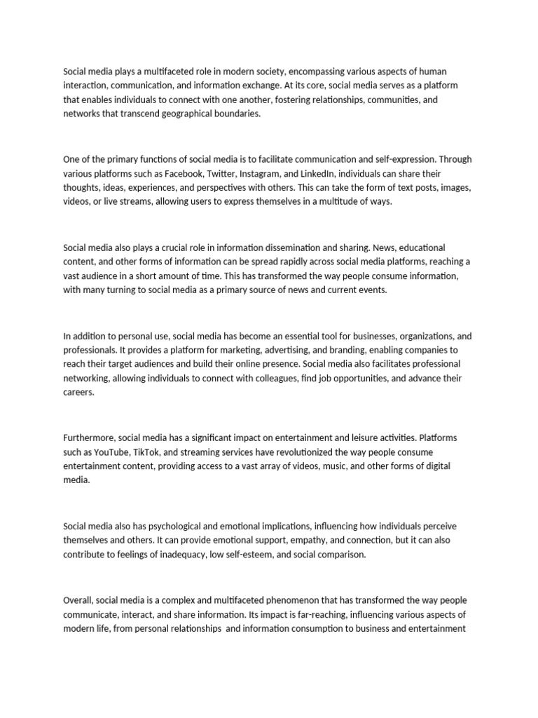 Social Media's Effect on Student Self-Esteem | PDF | Self Esteem ...