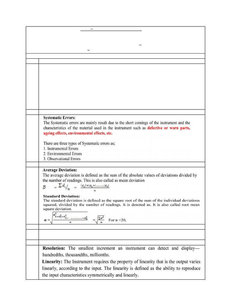Understanding Instrument Errors and Measurement | PDF | Accuracy And ...