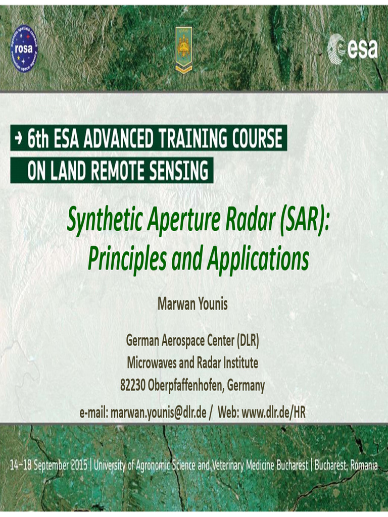 SAR Principles and Applications Overview | PDF | Radar | Remote Sensing
