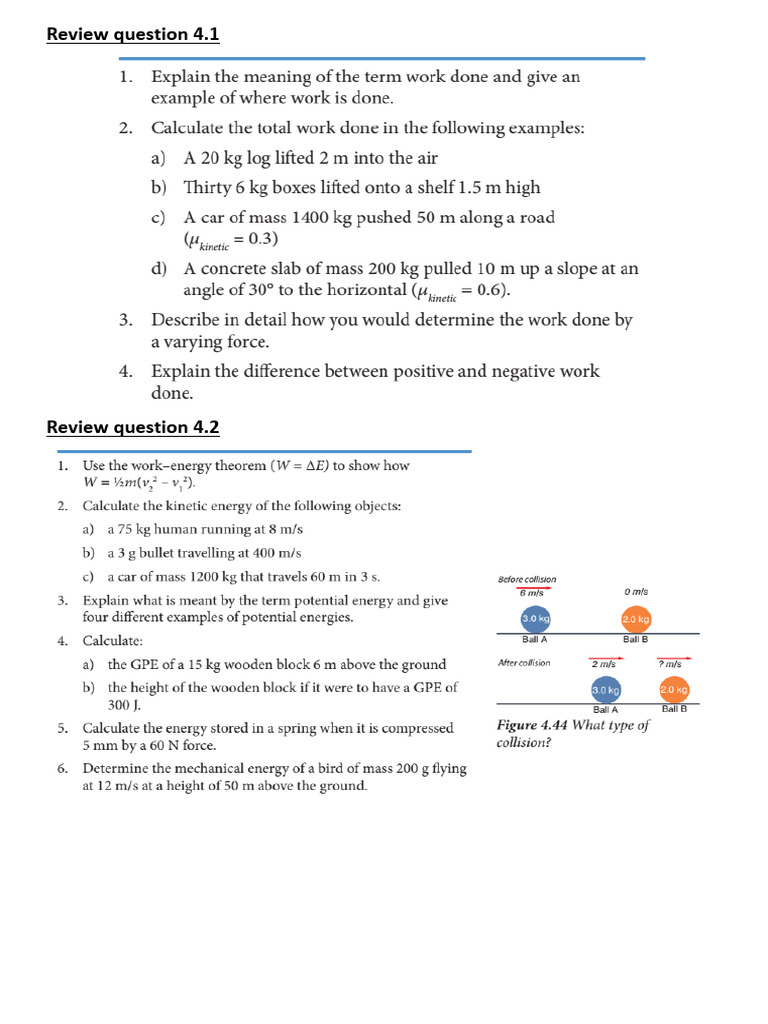 Physics Grade 10 Unit 4 Exercise 4.1-End | PDF