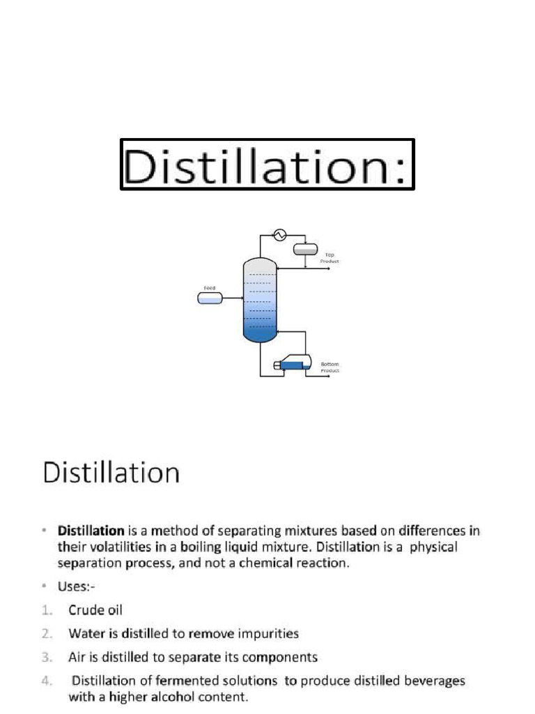 Distillation 1 | PDF