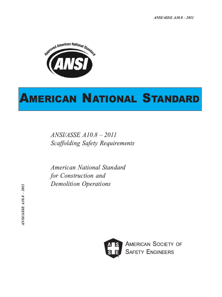Scaffolding Safety Requirements Standard | PDF | Scaffolding