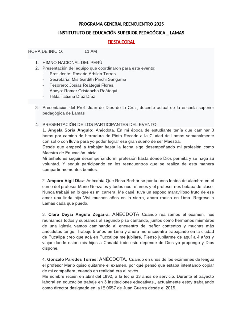 Programa General Reencuentro 2025 | PDF | Maestros | Aprendizaje