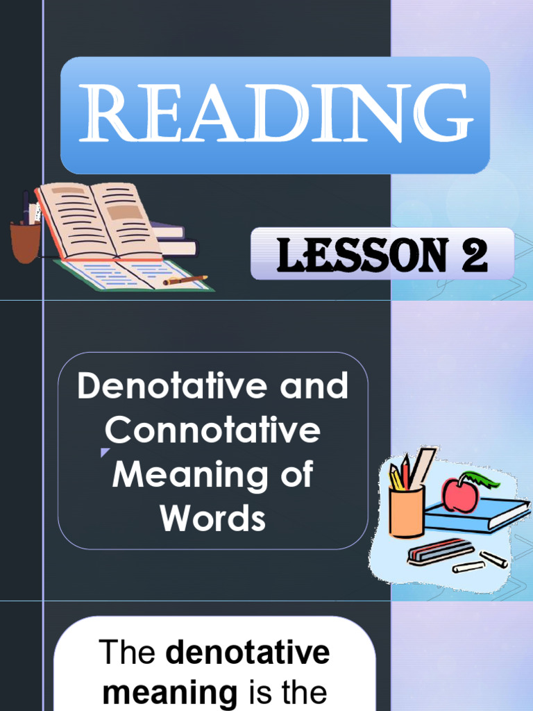 Connotation and Denotation | PDF | Love | Feeling