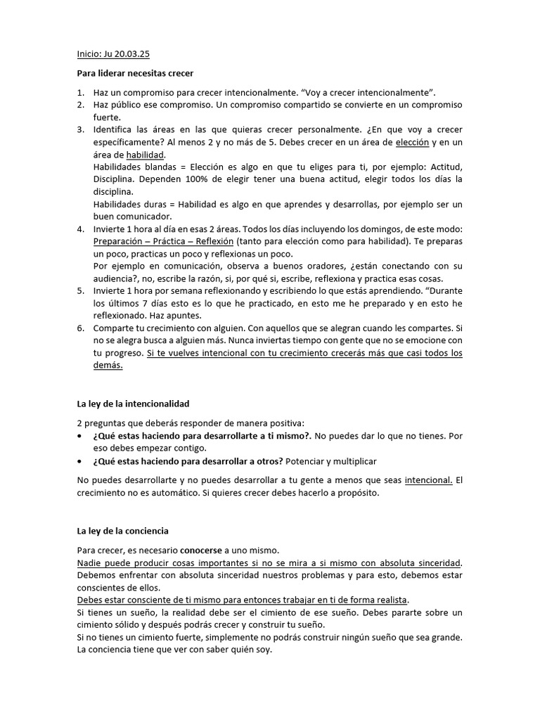 Estrategias para el Crecimiento Personal | PDF | Liderazgo