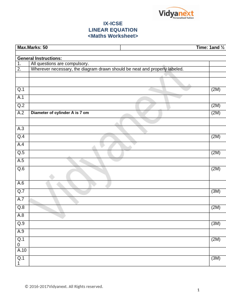 Chapter 7-Linear Equations | PDF