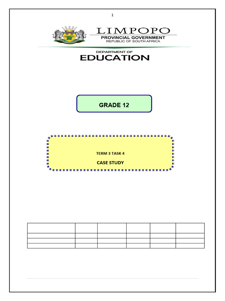 Grade 12 Accounting Case Study Memo | PDF | Business | Money