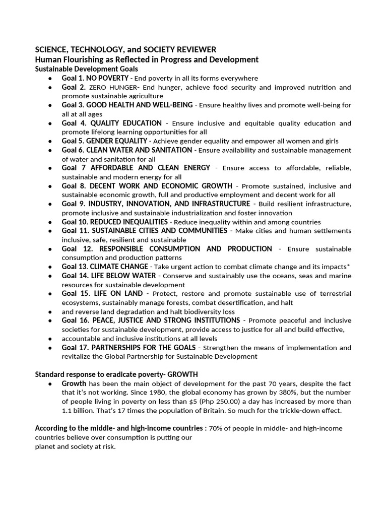 Sustainable Development Goals Overview | PDF | Gene Therapy | Climate ...