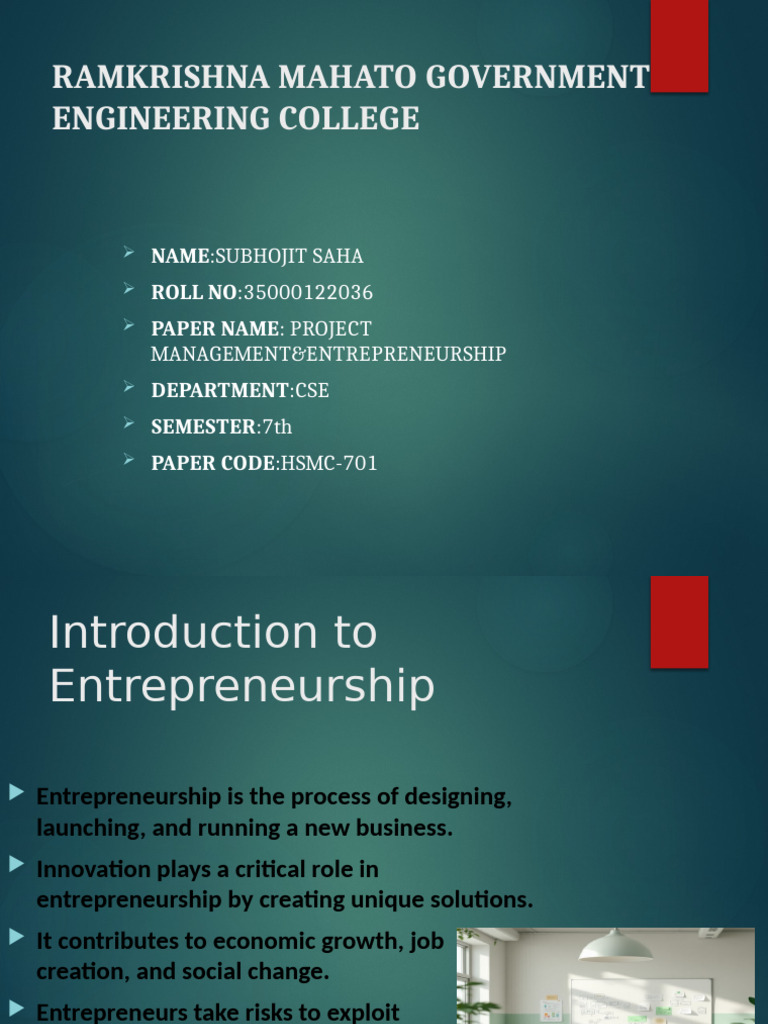 Project - Management - Entrepreneurship - Detailed (1) Jyfyf | PDF ...