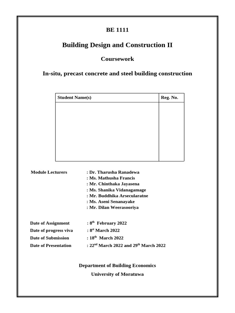 In-Situ and Precast Concrete Construction | PDF | Concrete