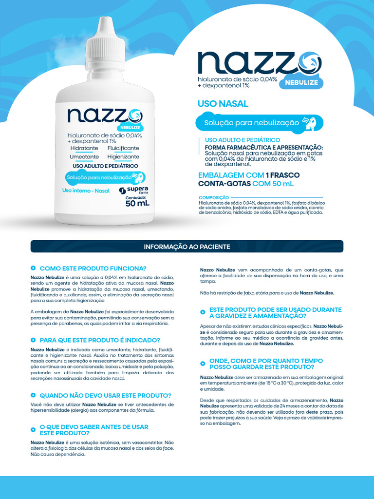 Uso e Posologia do Nazzo Nebulize | PDF | Farmacêutico | Gravidez