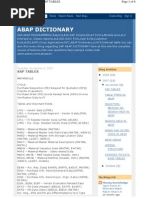 Sap Tables