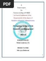 Summer Project Report On Currency Market Foreign Exchange Market - 
