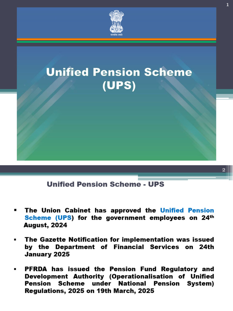 Unified Pension Scheme Overview | PDF | Pension | Personal Finance