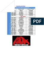 2012 Downloadable Detroit Lions Schedule