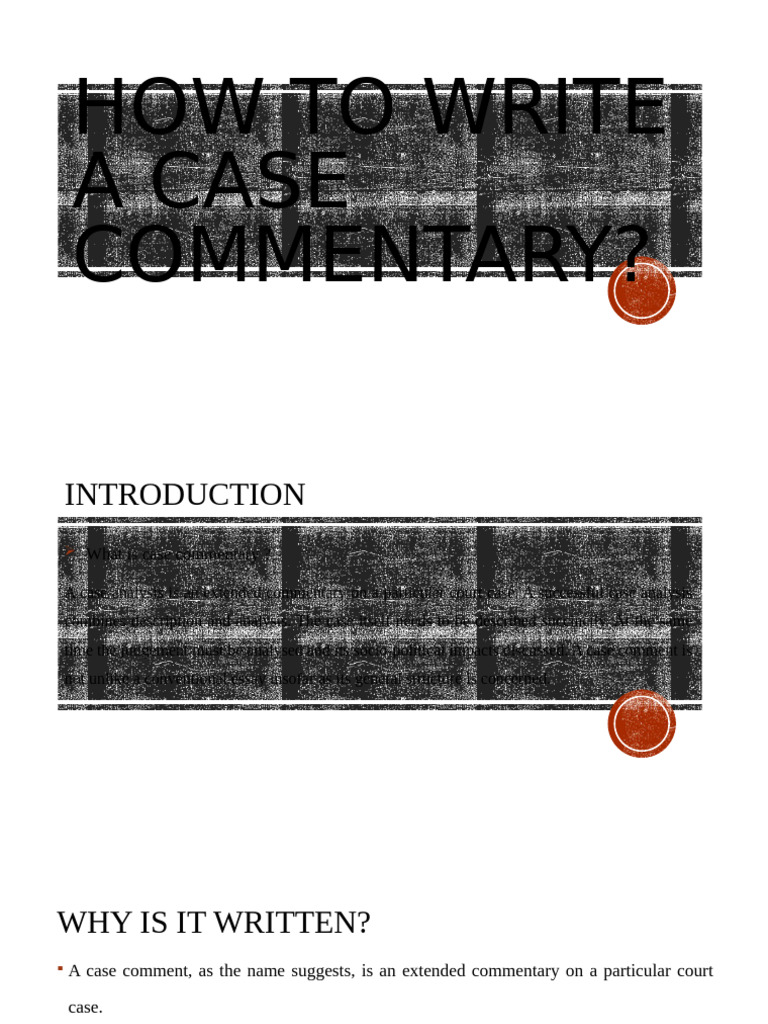 Writing Effective Case Commentaries | PDF | Judgment (Law) | Thought