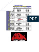 2012 Downloadable St. Louis Rams Schedule