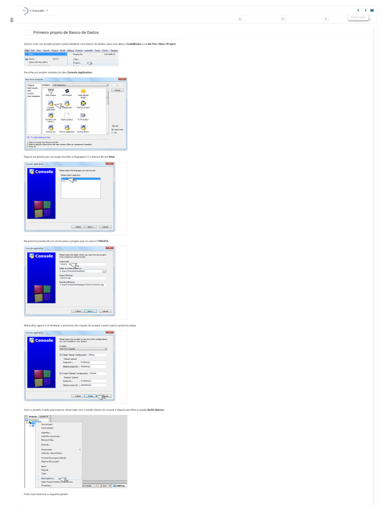 Configurando CodeBlocks para Banco de Dados | PDF
