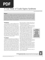 Download A Case study of Cauda Equina Syndrome by Professor Stephen D Waner SN904636 doc pdf
