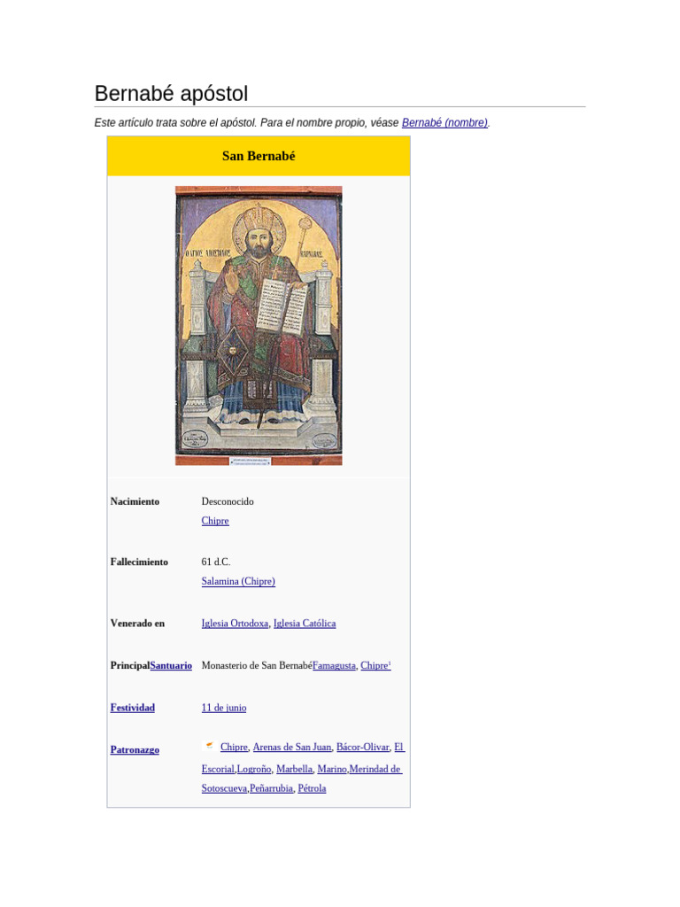 Bernabé: Apóstol y Misionero | PDF | Bernabé | Gente del Nuevo Testamento