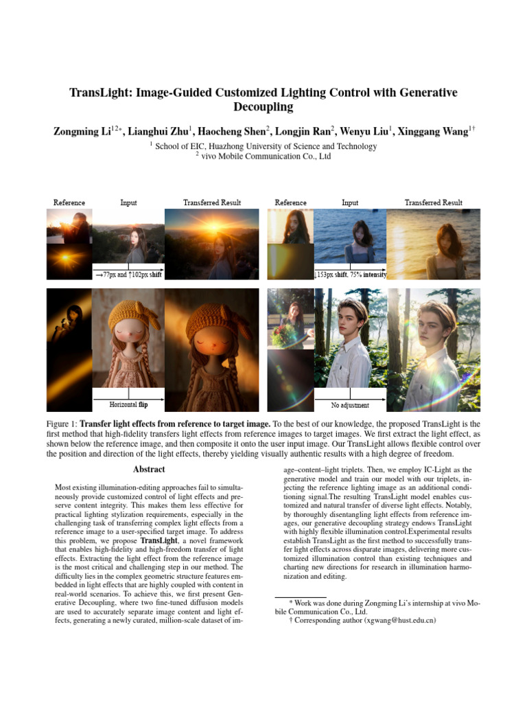 TransLight: Custom Lighting Control | PDF | Imaging | Cognitive Science
