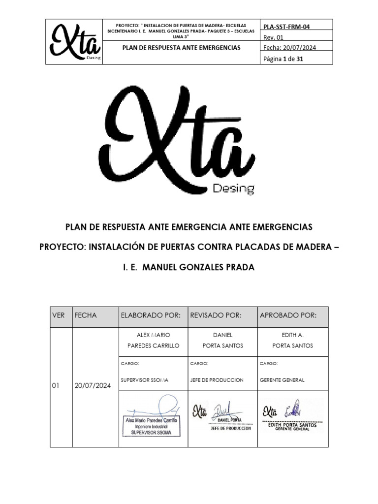 3.3 Plan Rpta Emergencia | PDF | Sangrado | La seguridad