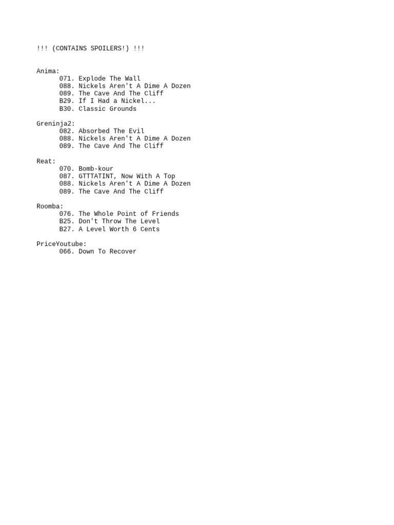 Episode Titles and Spoilers List | PDF