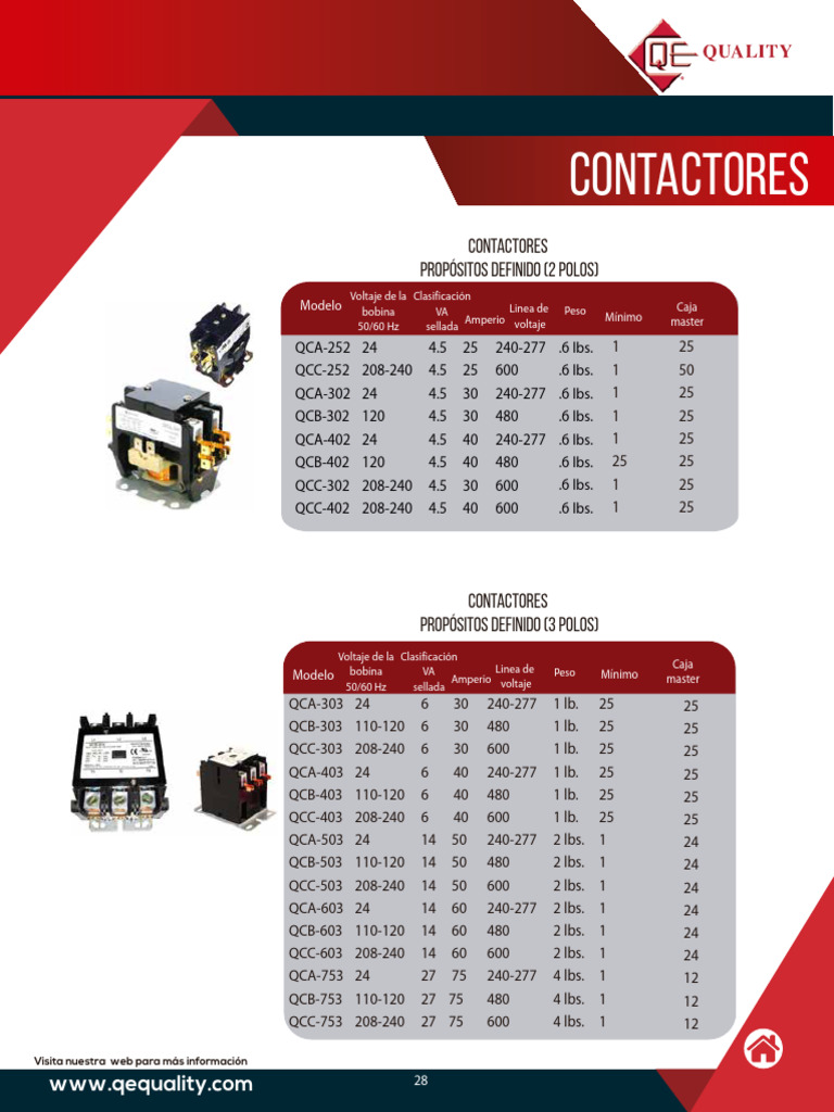 Calidad de Contactores Eléctricos | PDF | Electricidad | Ingenieria ...