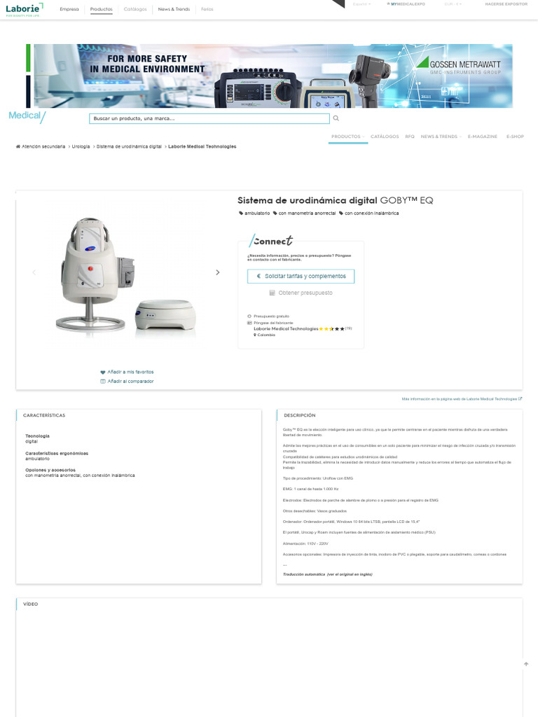 Sistema Urodinámico Digital GOBY™ EQ | PDF | Informática