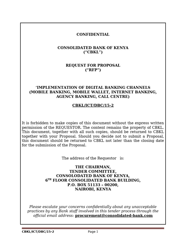 RFP for Digital Banking Implementation | PDF | World Wide Web ...