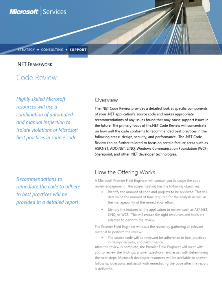 NET Code Review Plantilla | PDF | Windows Communication Foundation ...