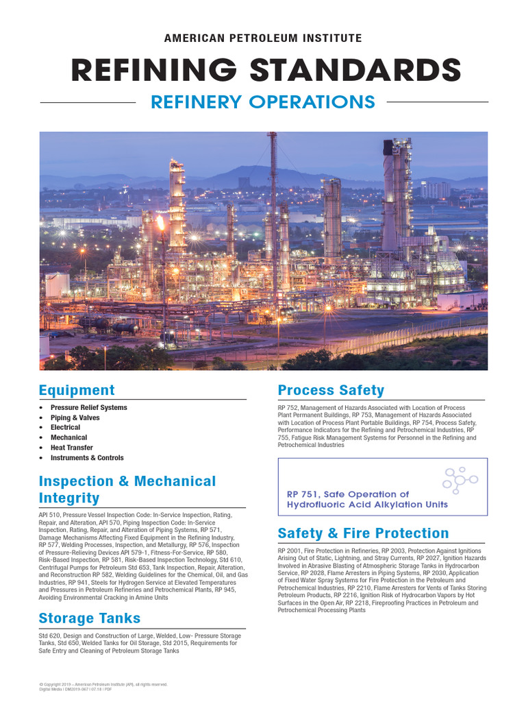 Refinery Standards and Safety Guidelines | PDF | Oil Refinery | Petroleum