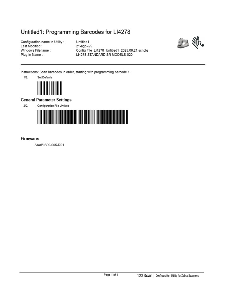 LI4278 Programming Instructions | PDF