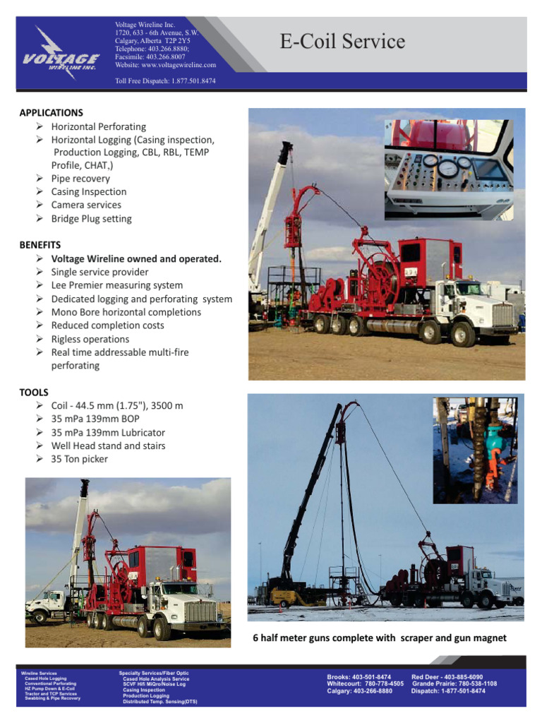 E-Coil Wireline Services Overview | PDF