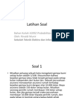 Latihan Soal Beberapa Distribusi Peluang Diskrit