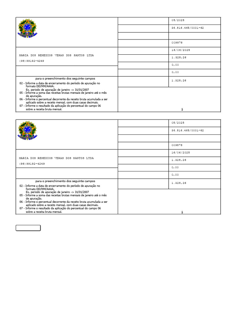 Emissão de DARF Simples 6106 | PDF