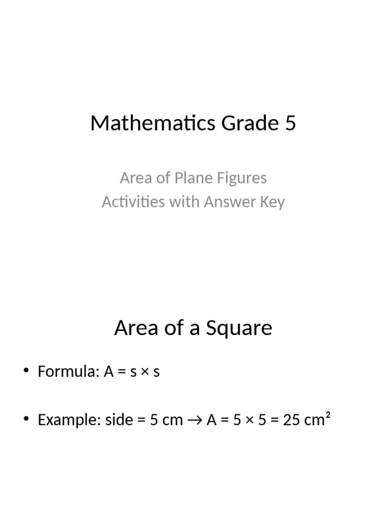 Math Area Grade5 | PDF