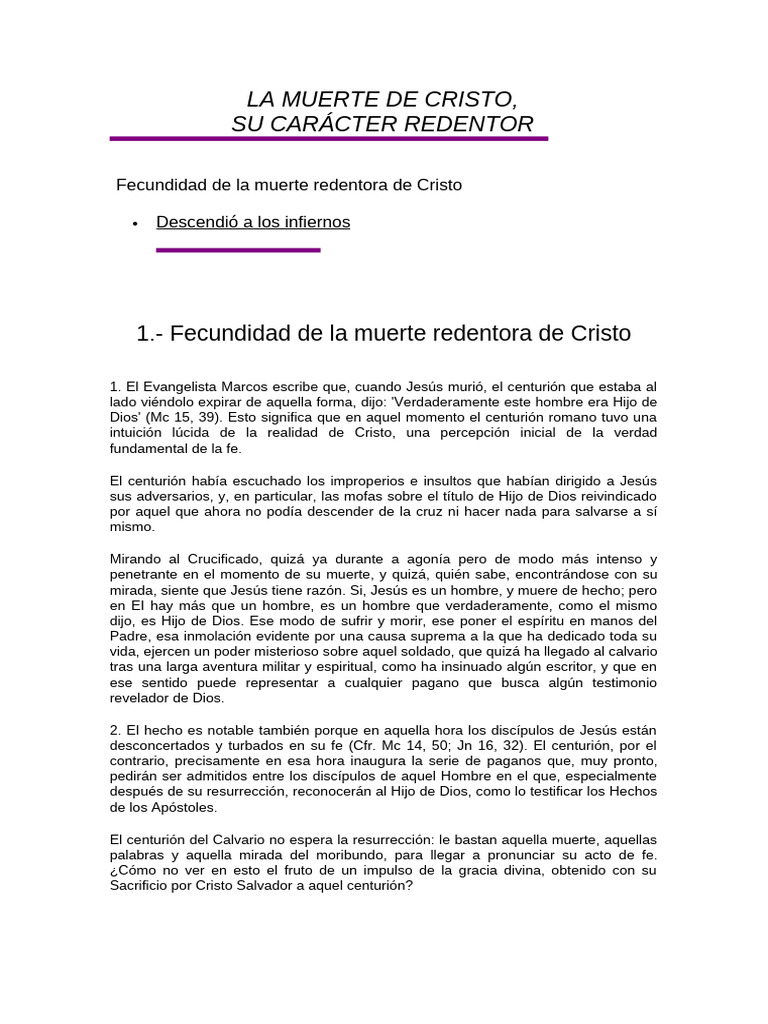 La Redención a Través de la Muerte de Cristo | PDF | Jesús | Cristo ...