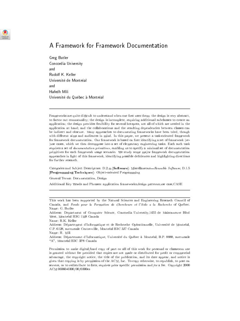 Framework Documentation Strategies | PDF | Abstraction (Computer ...