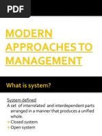 Modern Approaches to Management