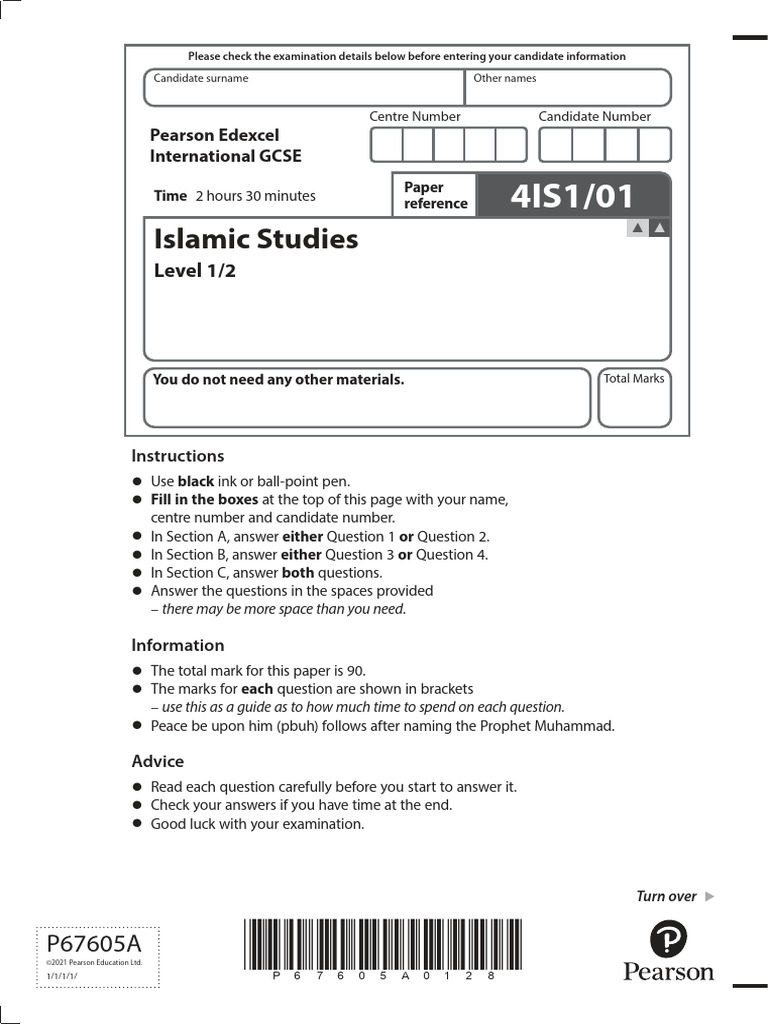 Edexcel International GCSE Islamic Studies Exam | PDF | Prophets And ...