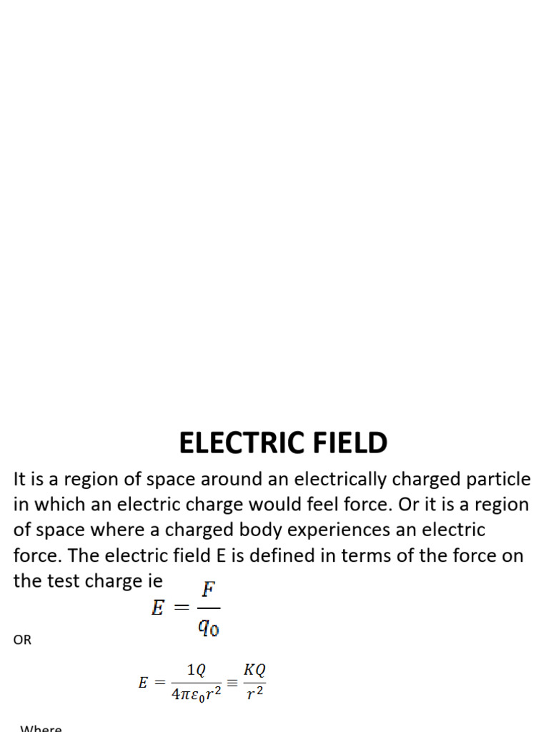 Electric Field Concepts and Examples | PDF | Electric Field | Electricity