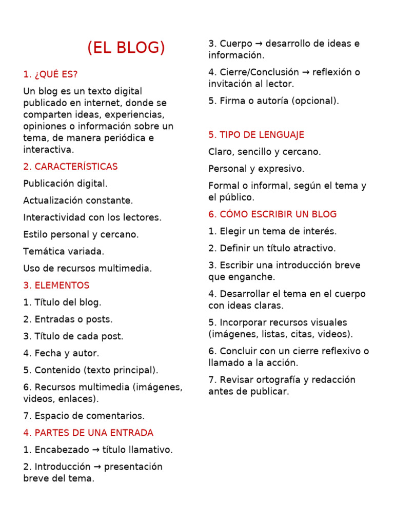 Guía para Escribir un Blog Efectivo | PDF