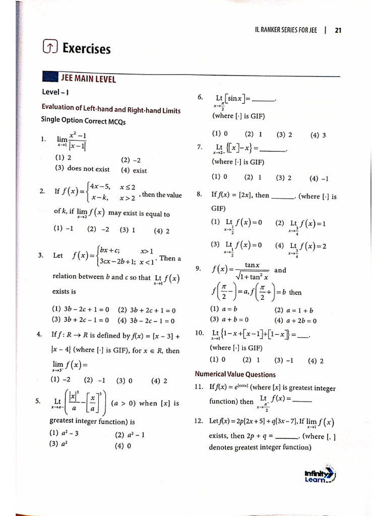 Limits and Derivatives (Module) | PDF