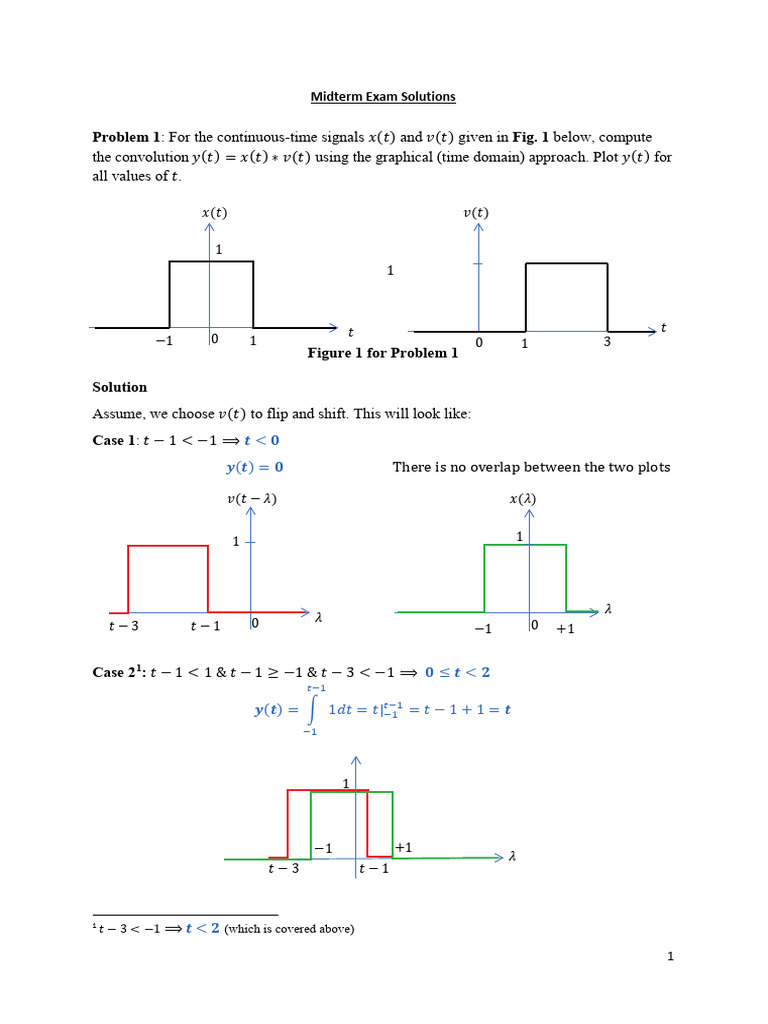 Midterm Exam Solutions: Signals & RLC Circuit | PDF | Signal Processing ...