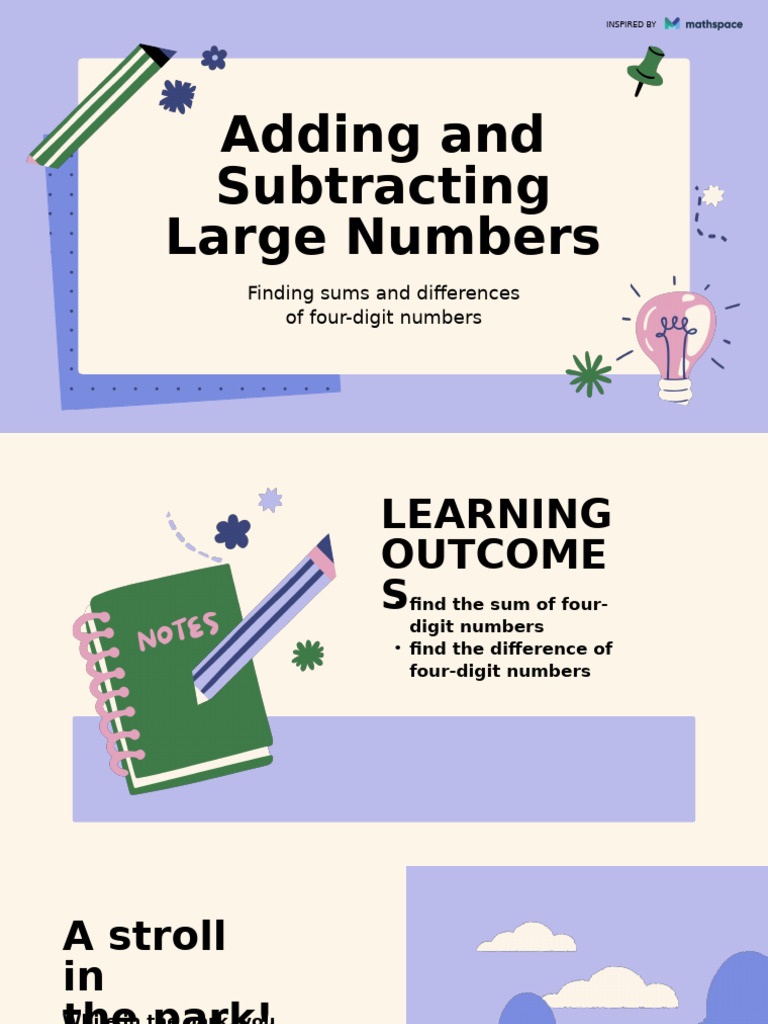 Adding and Subtracting Large Numbers | PDF | Subtraction | Arithmetic