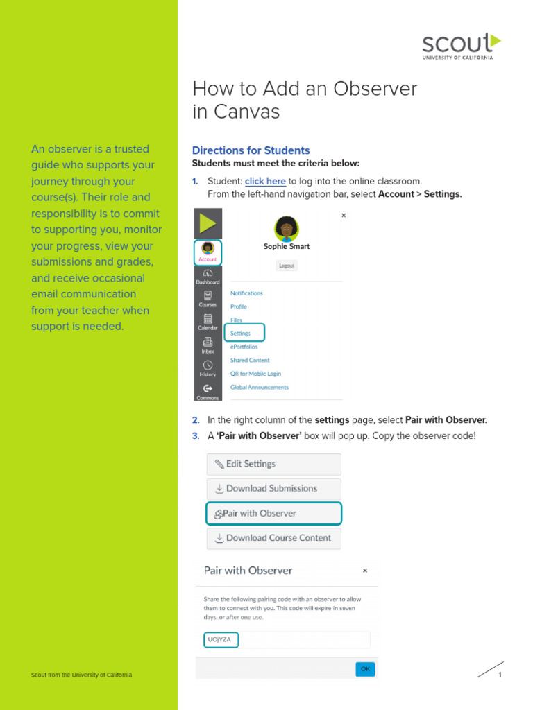 Adding Observers in UC Scout Canvas | PDF