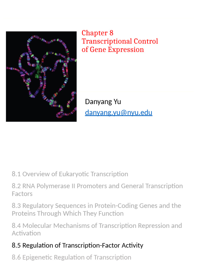 FoB Lecture April 22 | PDF | Regulation Of Gene Expression ...