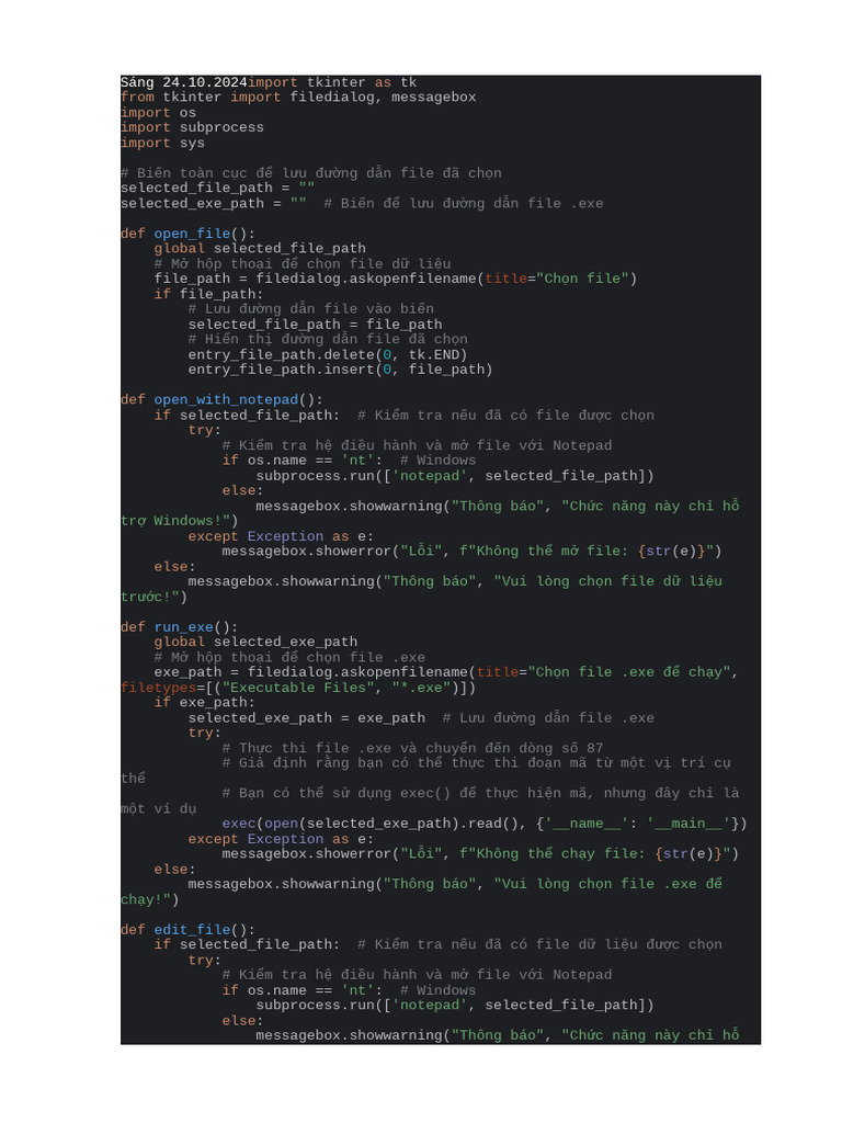 Tạo Hộp Họi Thoại Bằng Python | PDF
