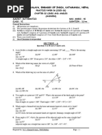 Class 6 Maths: Lines and Angles Worksheet | PDF | Angle | Euclidean ...